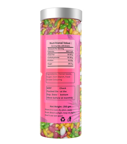 Tastism Colourful Sugar Coated Saunf (Digestive mouth fresh)