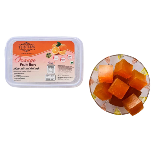 Tastism Orange Fruit Bar 200 Grams (Orange Papad), Made With Real Fruit Pulp
