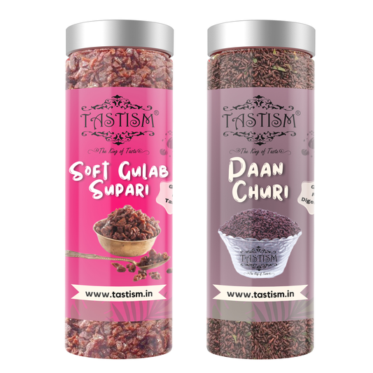 Tastism Combo Rajasthani Churan Churi Mukhwas Katha Flavoured Digestive 200g + Soft Gulab Supari Mhukwas Digestive 200g