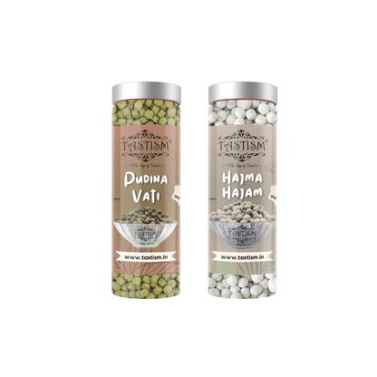 Tastism Combo Mint-O-Magic (Pudina Vati) Pudina Churan Mukhwas (200) + Tastism Churan Goli Hajma Hajam Goli 200 Gram