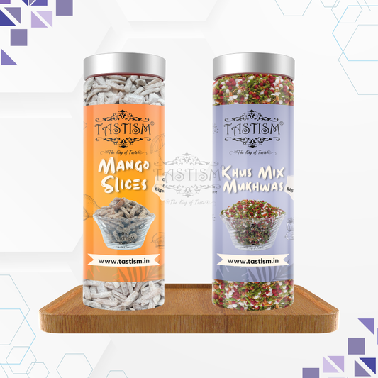 Tastism Combo Mango slice  200g+ Khus mix mukhwas 200g Digestive