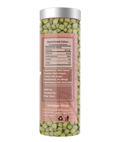 Tastism Combo Mint-O-Magic (Pudina Vati) Pudina Churan Mukhwas (200) + Tastism Churan Goli Hajma Hajam Goli 200 Gram