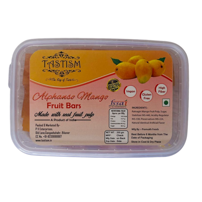 Tastism Alphanso Mango Fruit Bar 200gm | Mango Aam Papad | Meetha Aam Papad