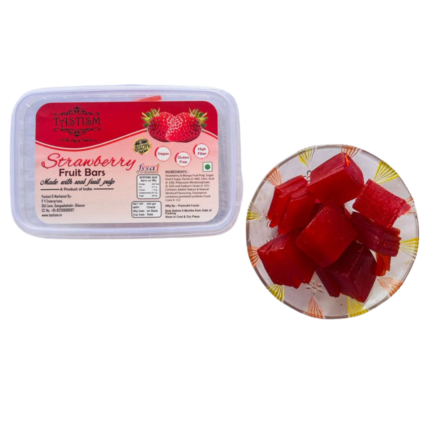 Tastism Combo Strawberry Fruit Bar + Orange Fruit Bar 200gm + 200gm
