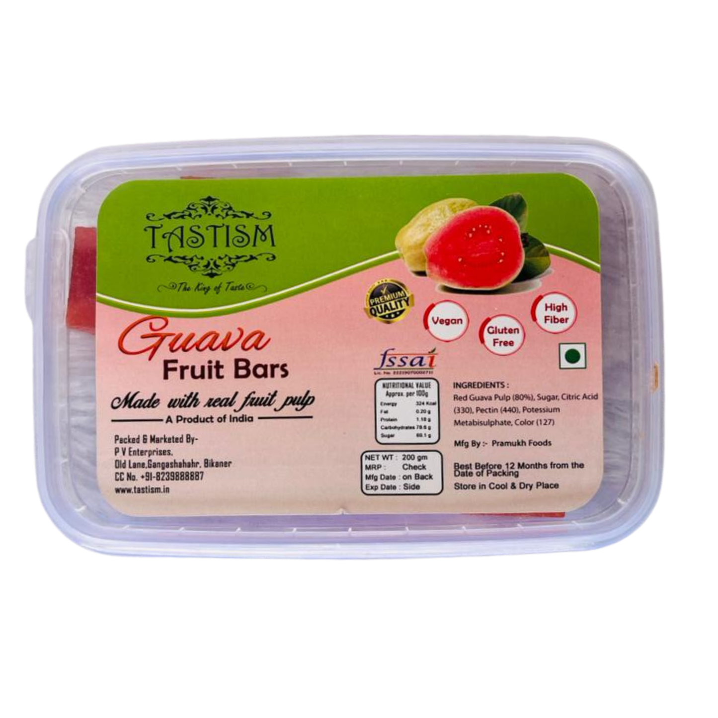 Tastism Guava Fruit Bar 200 Grams (Guava Papad)