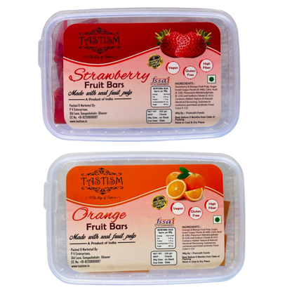 Tastism Combo Strawberry Fruit Bar + Orange Fruit Bar 200gm + 200gm