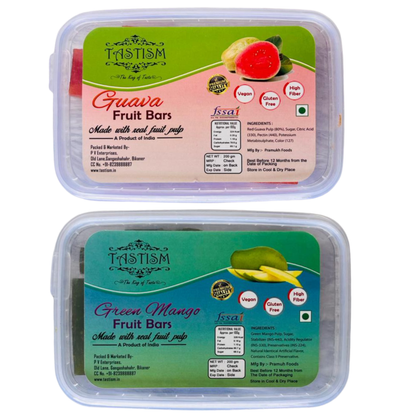 Tastism Combo Green Mango Fruit Bars + Guava Fruit Bar 200gm + 200gm