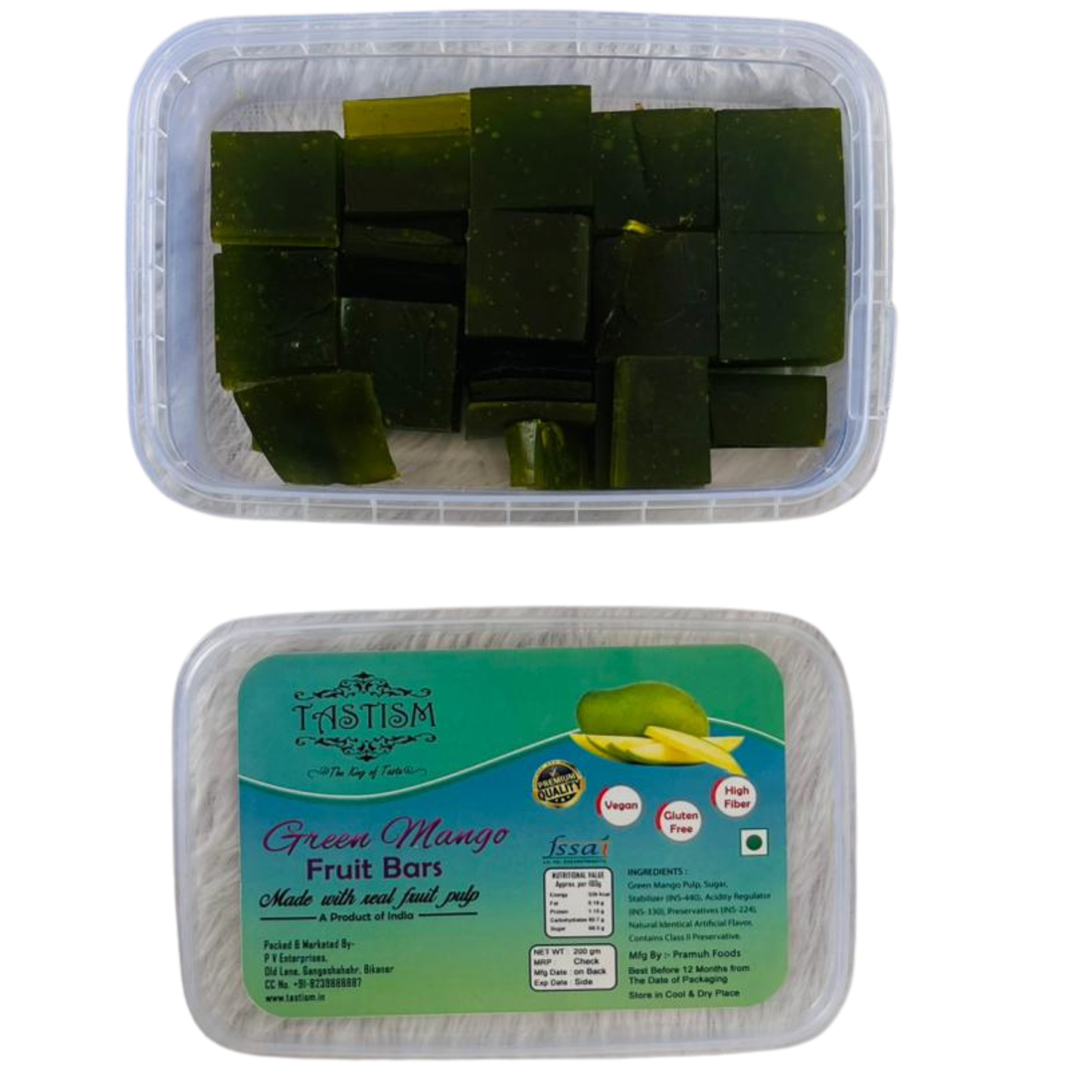 Tastism Combo Alphonsho Aam Papad + Green Mango Fruit Bar 200gm + 200gm